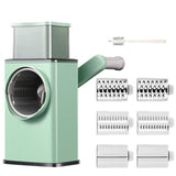 Kitchen Knives: Kitchen Vegetable Food Manual Rotary Drum Grater Chopper Slicer Fruit Cutter