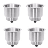 4PCS Stainless Drink Cup Holder Insert for Boat/Car/Truck RV/Camper/Yacht/Sofa