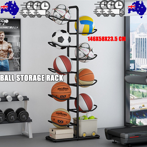Basketball & Basketball Accessories: Basketball Soccer Storage Rack Sport Ball Organizer Ball Holder Display Stand