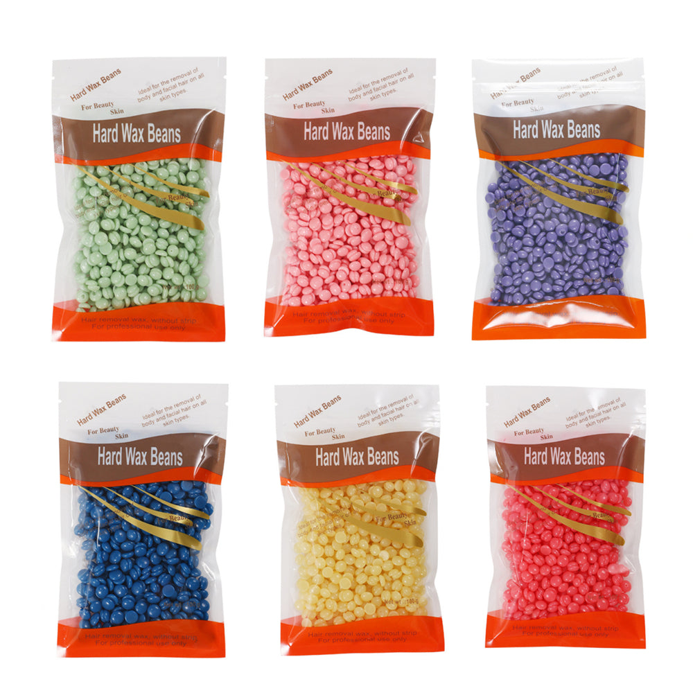 Automotive Decor: 6x100g Hard Wax Beans Remover With 20 Wooden Sticks