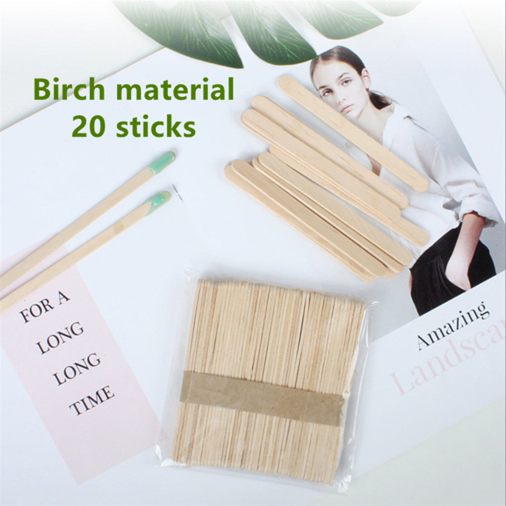 Automotive Decor: 6x100g Hard Wax Beans Remover With 20 Wooden Sticks