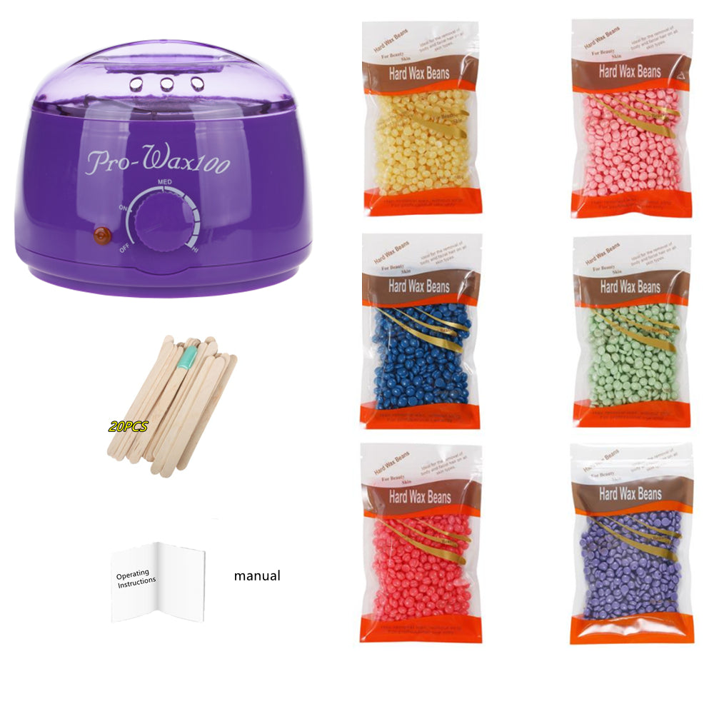Women's Handbags: Wax Pot Heater 500ml Hard Wax Bean Removal kit Purple
