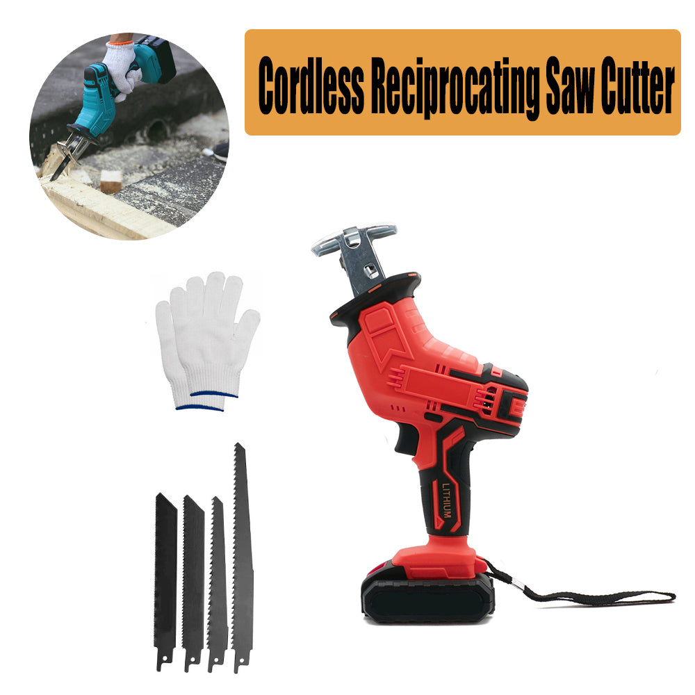 Power Saws: Red Cordless Electric Reciprocating Saw Cutter w+ Blades For Makita Battery