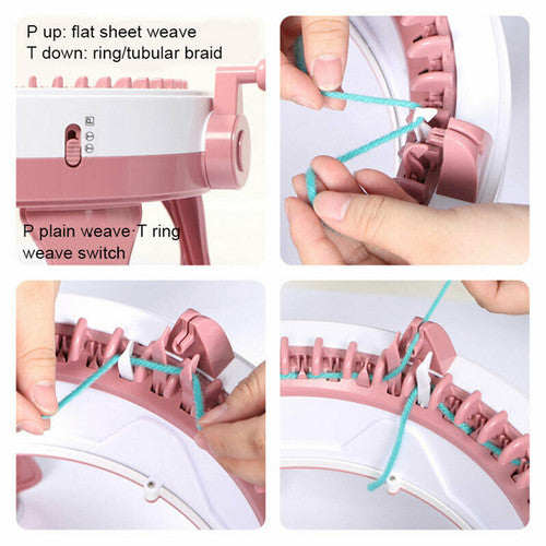Camp Safety Equipment: 48 Needles DIY Knitting Machine Weaving Swift Yarn Fiber String Ball Wool Winder