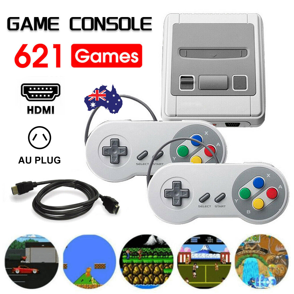 Video Games: 621-IN-1 Retro Classic Mini Handheld Game Console TV HDMI 2 Controller Gamepad