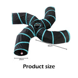 Cat Furniture: Pet Cat Kitten Puppy 4-Way Tunnel Play Toy Foldable Funny Exercise Tunnel Rabbit
