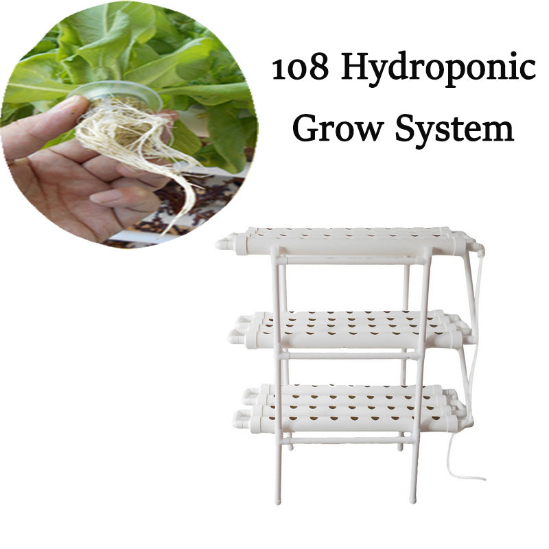 Gardening Accessories: 108 Plant Sites Hydroponic Grow Tool Kit Vegetable Garden Hydroponic Grow System