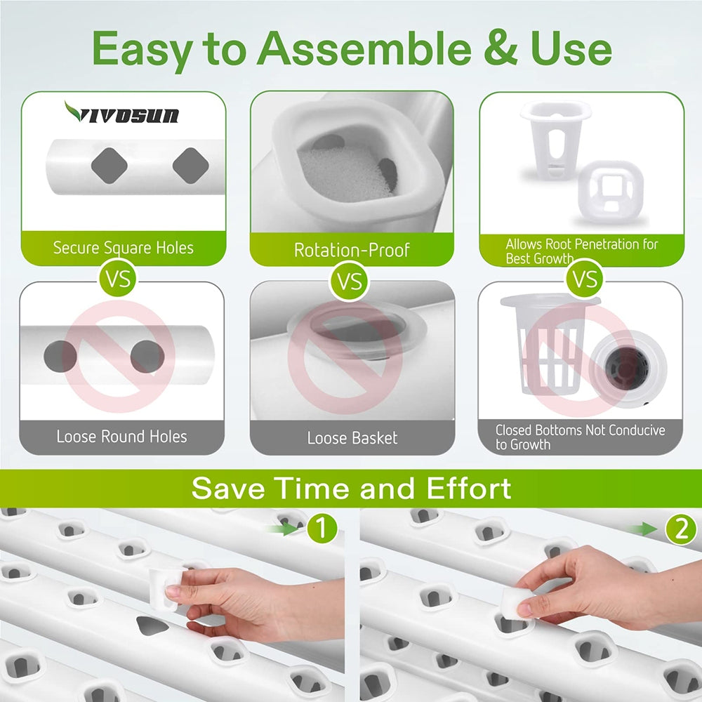 Gardening Accessories: 36 Sites Hydroponic Grow Tool Kits Vegetable Garden System 220V Water Pump