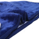 Blankets & Throws: Double-side Flannel Heated Electric Throw Rug Blanket Fast Heating Warm Washable BLUE