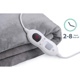 Blankets & Throws: Double-side Flannel Heated Electric Throw Rug Blanket Fast Heating Warm Washable GREY