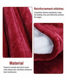 Blankets & Throws: Double-side Flannel Heated Electric Throw Rug Blanket Fast Heating Warm Washable RED