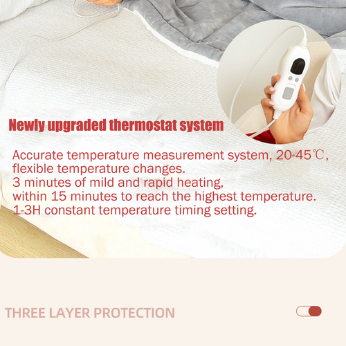 Blankets & Throws: Double-side Flannel Heated Electric Throw Rug Blanket Fast Heating Warm Washable RED