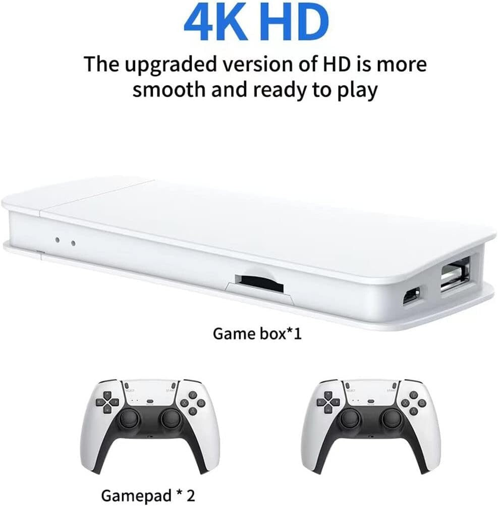 Video Games: M15 40000+4K HDMI TV Video Game Stick Retro Gaming Console 2 Wireless Controller