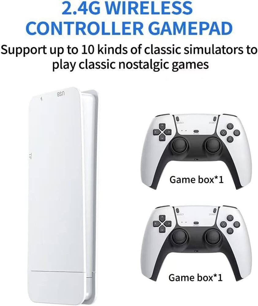 Video Games: M15 40000+4K HDMI TV Video Game Stick Retro Gaming Console 2 Wireless Controller