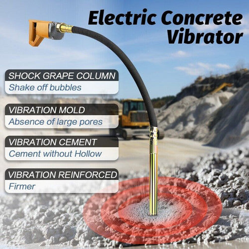 Hand Tools: Portable Handheld Electric Concrete Cement Mixing Vibrator w/Flexible Hose MAX1800W
