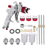 Painting Tools: Spray Gun Kit HVLP Gravity Feed Air Paint Sprayer 3 Nozzles 1.4mm 1.7mm 2mm