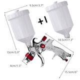 Painting Tools: Spray Gun Kit HVLP Gravity Feed Air Paint Sprayer 3 Nozzles 1.4mm 1.7mm 2mm