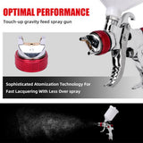 Painting Tools: Spray Gun Kit HVLP Gravity Feed Air Paint Sprayer 3 Nozzles 1.4mm 1.7mm 2mm