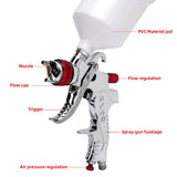 Painting Tools: Spray Gun Kit HVLP Gravity Feed Air Paint Sprayer 3 Nozzles 1.4mm 1.7mm 2mm