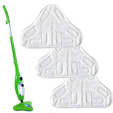 Food Storage: 5PCS Stick On White Washable Cleaning Pads Microfiber For X5 Steam Mop H20 H2O
