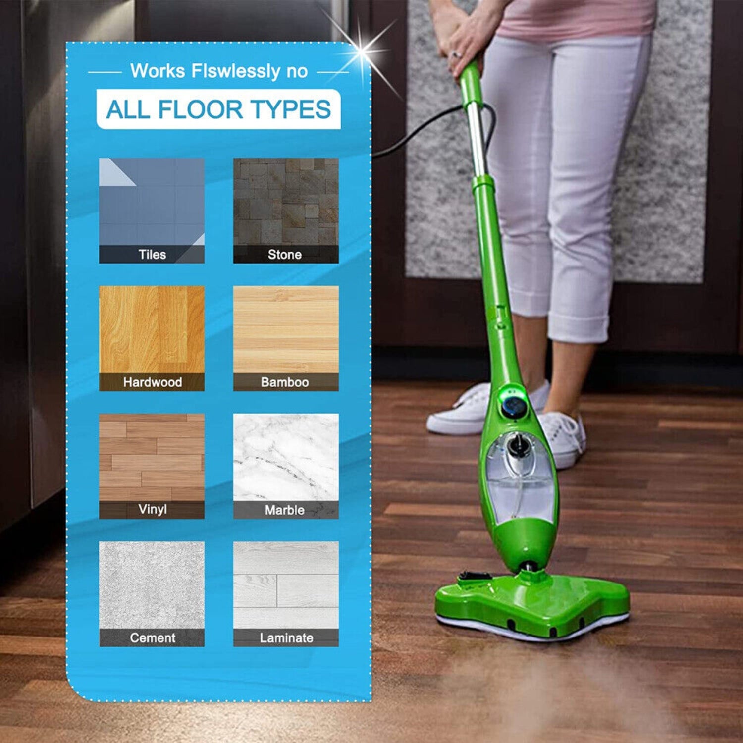Food Storage: 5PCS Stick On White Washable Cleaning Pads Microfiber For X5 Steam Mop H20 H2O