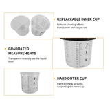 Painting Tools: 50 Sets Paint Spray Gun Cup Lids Liners Kit with Micron Filter  600ML Clear