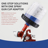 Painting Tools: 50 Sets Paint Spray Gun Cup Lids Liners Kit with Micron Filter  600ML Clear