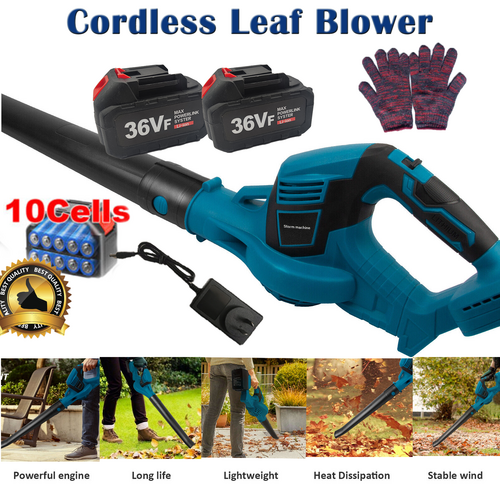 Gardening Tools: Cordless Garden Leaf Dust Blower Handheld For Makita With 2Battery & Charger 36V