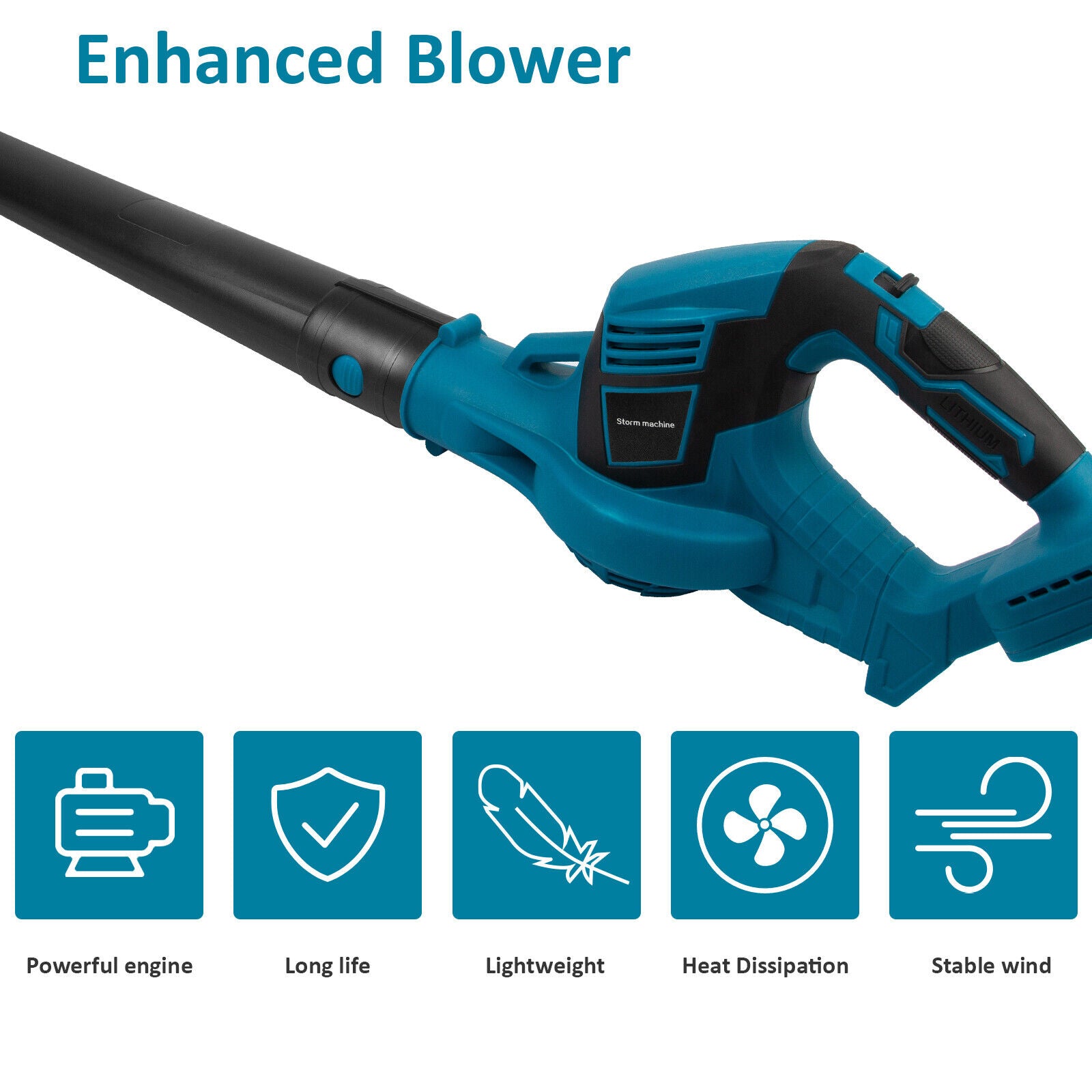 Gardening Tools: Cordless Garden Leaf Dust Blower Handheld For Makita With 2Battery & Charger 36V