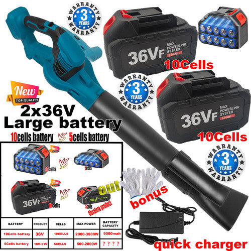 Gardening Tools: Cordless Garden Leaf Dust Blower Handheld For Makita With 2Battery & Charger 36V