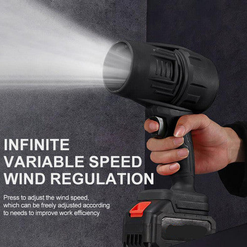 Leaf Blowers: Cordless Blower Portable Handheld Electric Brushless Turbo Jet Fan w/2 Batteries