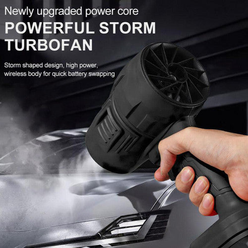 Leaf Blowers: Cordless Blower Portable Handheld Electric Brushless Turbo Jet Fan w/2 Batteries