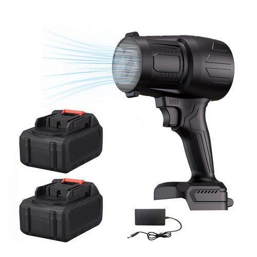 Leaf Blowers: Stepless Cordless Leaf Blower w/2 Batteries Portable Handheld Turbo Jet Fan AU