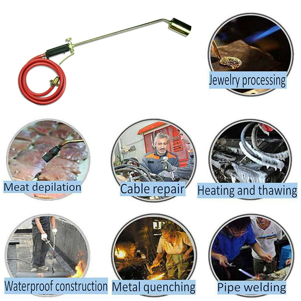 Gardening Tools: Weed Torch Burner Kit Shrub Weed Grass Killer Butane Gas Garden Tools Nozzl Hose