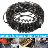 Kitchen & Bathroom DIY: Plumber Drain Snake Pipe Metal Cleaner Pipeline Sewer 12M + 6 Drill Bit Tool DIY