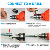 Kitchen & Bathroom DIY: Plumber Drain Snake Pipe Metal Cleaner Pipeline Sewer 12M + 6 Drill Bit Tool DIY