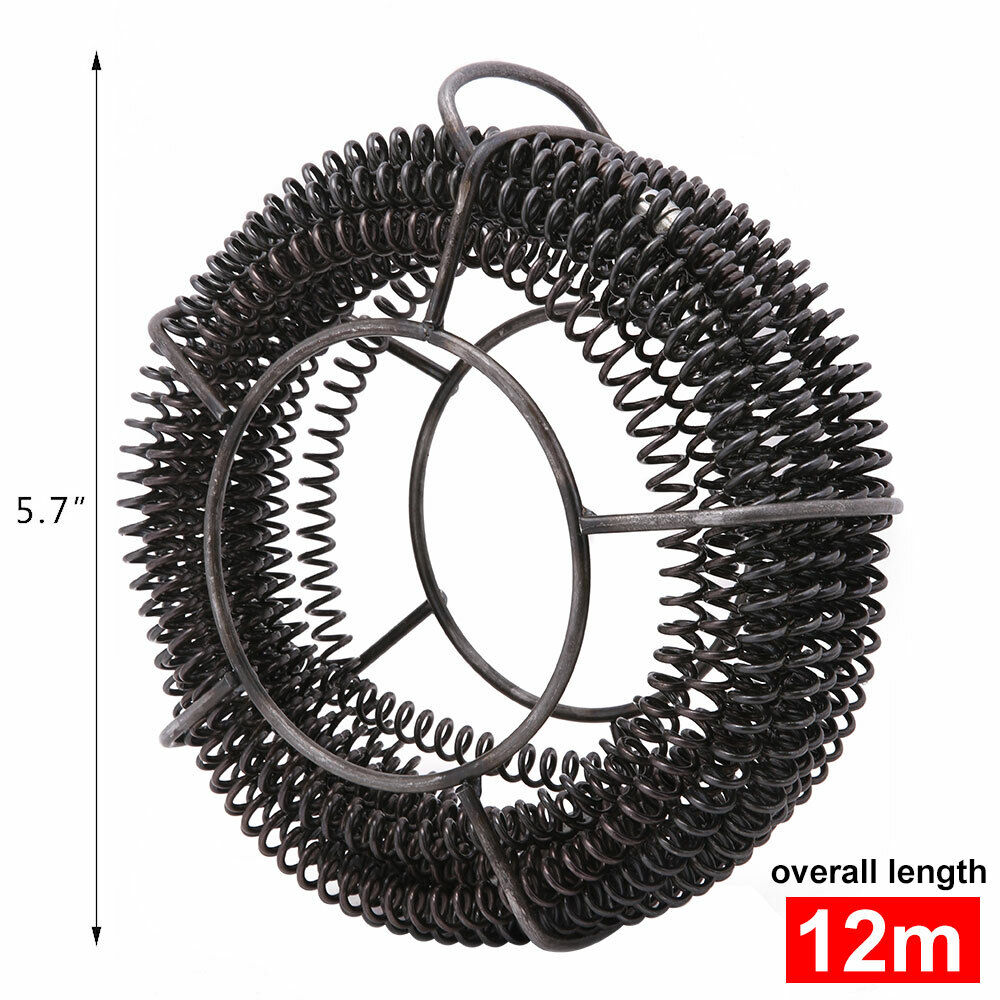 Kitchen & Bathroom DIY: Plumber Drain Snake Pipe Metal Cleaner Pipeline Sewer 12M + 6 Drill Bit Tool DIY