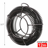 Kitchen & Bathroom DIY: Plumber Drain Snake Pipe Metal Cleaner Pipeline Sewer 12M + 6 Drill Bit Tool DIY