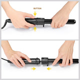 Hair Styling Products: 5 in 1 Hair Curler Wand Set Ceramic Styling Curling Iron Roller Barrel LED+Glove