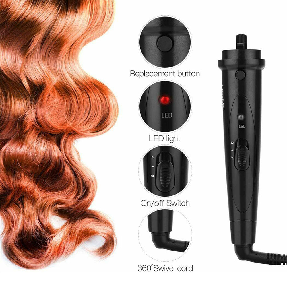Hair Styling Products: 5 in 1 Hair Curler Wand Set Ceramic Styling Curling Iron Roller Barrel LED+Glove