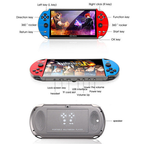 Video Games: 20000+ Retro Games 7 inch Handheld Game Consoles Portable Games Console X12 Plus