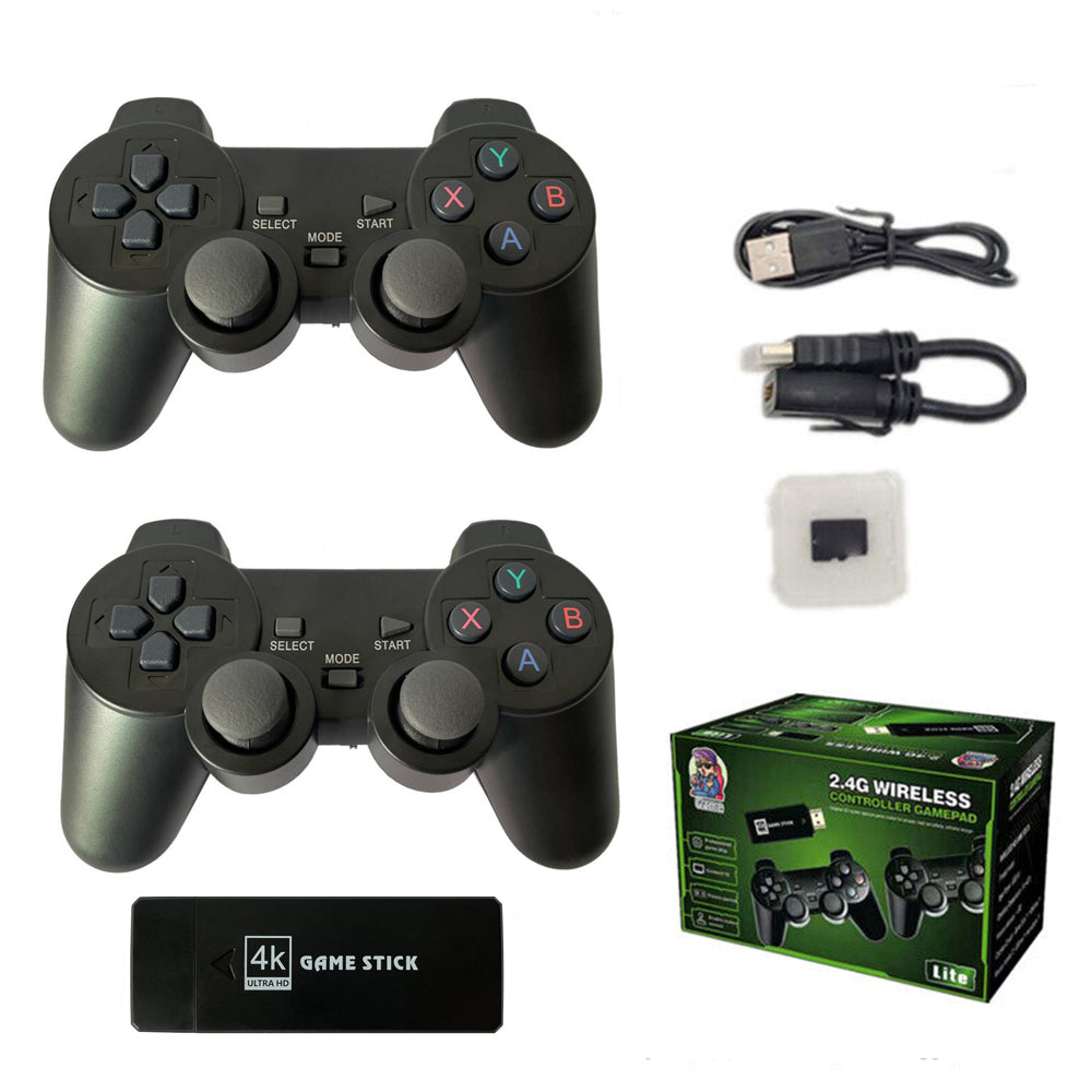 Video Games: 64G 15000+ Retro Classic Video Game Console Stick+2 Wireless Controller HDMI TV