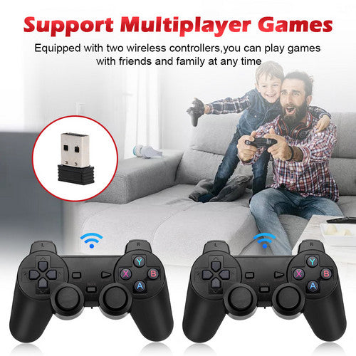 Video Games: 40000+ HD HDMI Pre-Loaded Retro Video Game Stick Console +2 Wireless Controller