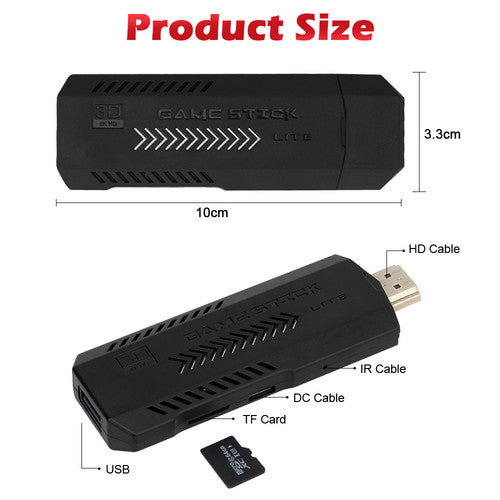 Video Games: 40000+ HD HDMI Pre-Loaded Retro Video Game Stick Console +2 Wireless Controller