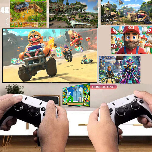 Video Games: 60000+ TV Video Game Stick Retro Gaming Console w/ 2 Wireless Controller 4K HDMI