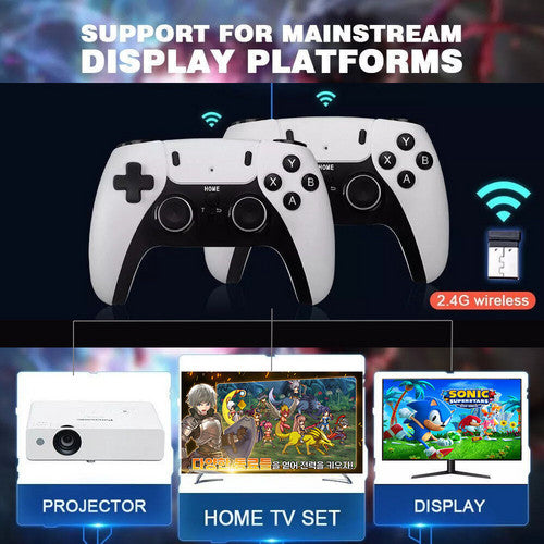 Video Games: 60000+ TV Video Game Stick Retro Gaming Console w/ 2 Wireless Controller 4K HDMI