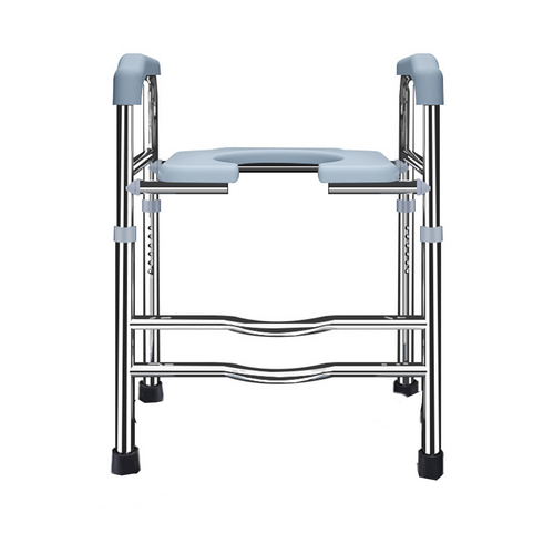 Upgrade 64-74cm Raised Toilet Seat Riser w/ Arms For Elderly Handicap Bathroom