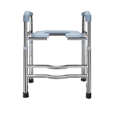 Upgrade 64-74cm Raised Toilet Seat Riser w/ Arms For Elderly Handicap Bathroom