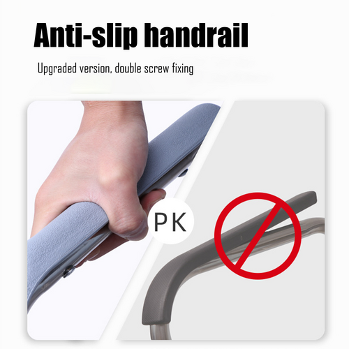 Upgrade 64-74cm Raised Toilet Seat Riser w/ Arms For Elderly Handicap Bathroom