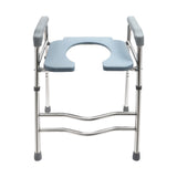 Upgrade 64-74cm Raised Toilet Seat Riser w/ Arms For Elderly Handicap Bathroom